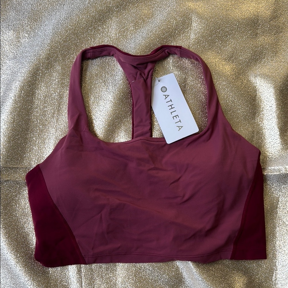 Athleta Women's Pink & burgandy Sports Bra